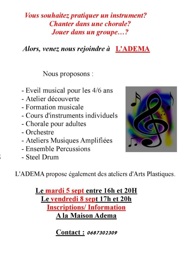 Inscriptions 2017-2018